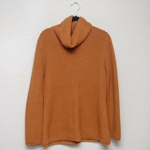Camel Waffle Knit Cashmere Turtleneck Sz Medium